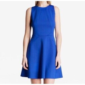 Ted Baker London Mitton Blue Peplum Sleeveless Skater Dress | Ted Size 3 US 8